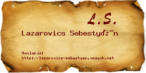 Lazarovics Sebestyén névjegykártya
